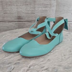 Monkey Feet Blue Ballet Flats, Womens 40, Great Condition
